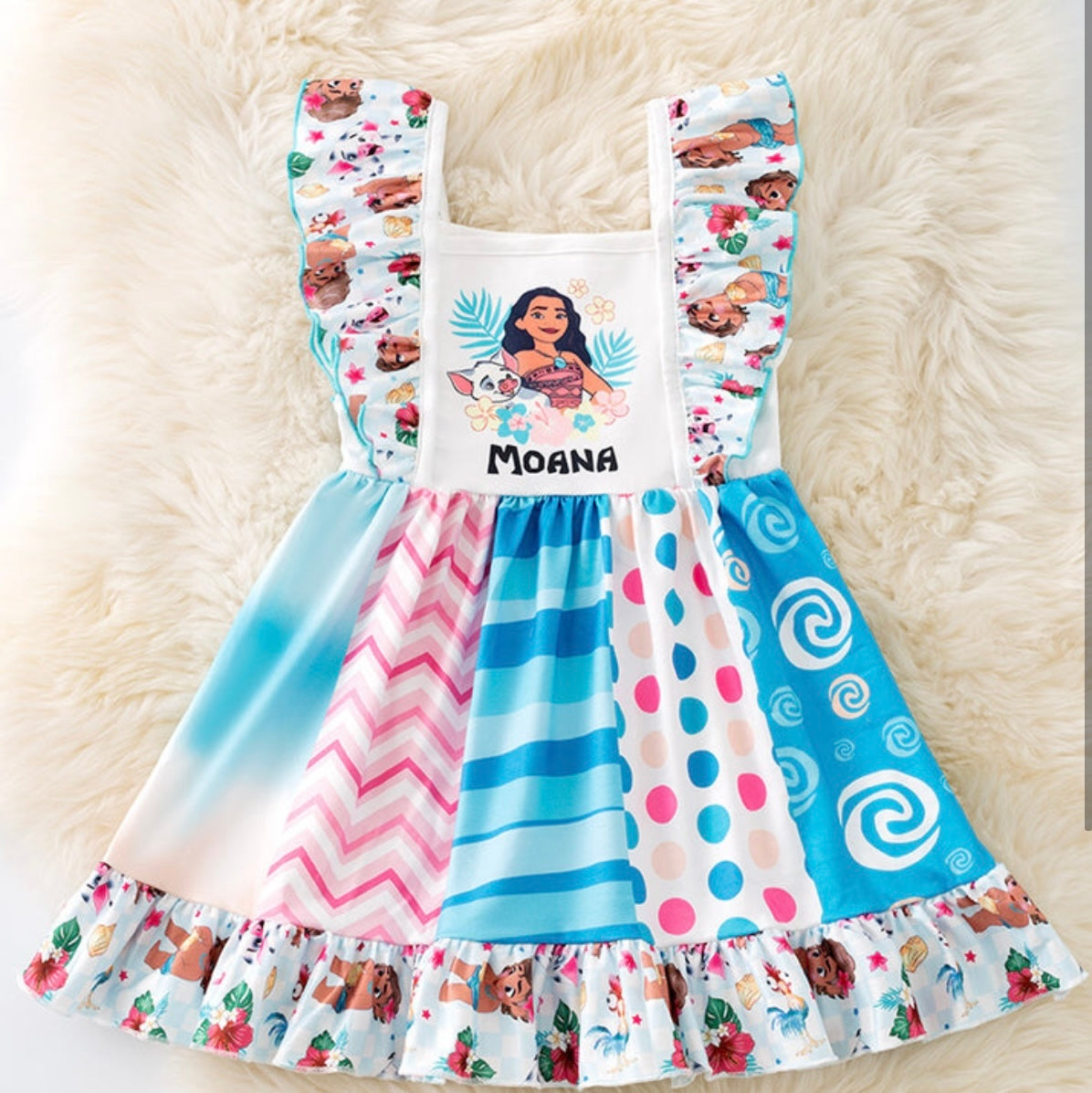 Moana Printed Character Dress